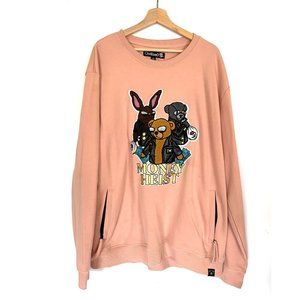 Civilized Money Heist Bear Embroidered Sweatshirt Hoodie 3XL DISCONTINUED RARE